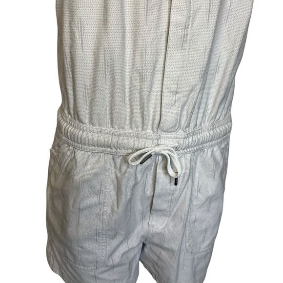 Athleta Farallon Printed Romper Spliced Magic Veil Grey Size Medium EUC - Picture 5 of 8